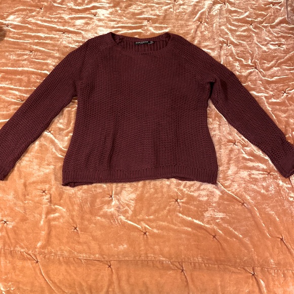 Brandy Melville OS wine colored knit sweater - Picture 2 of 6